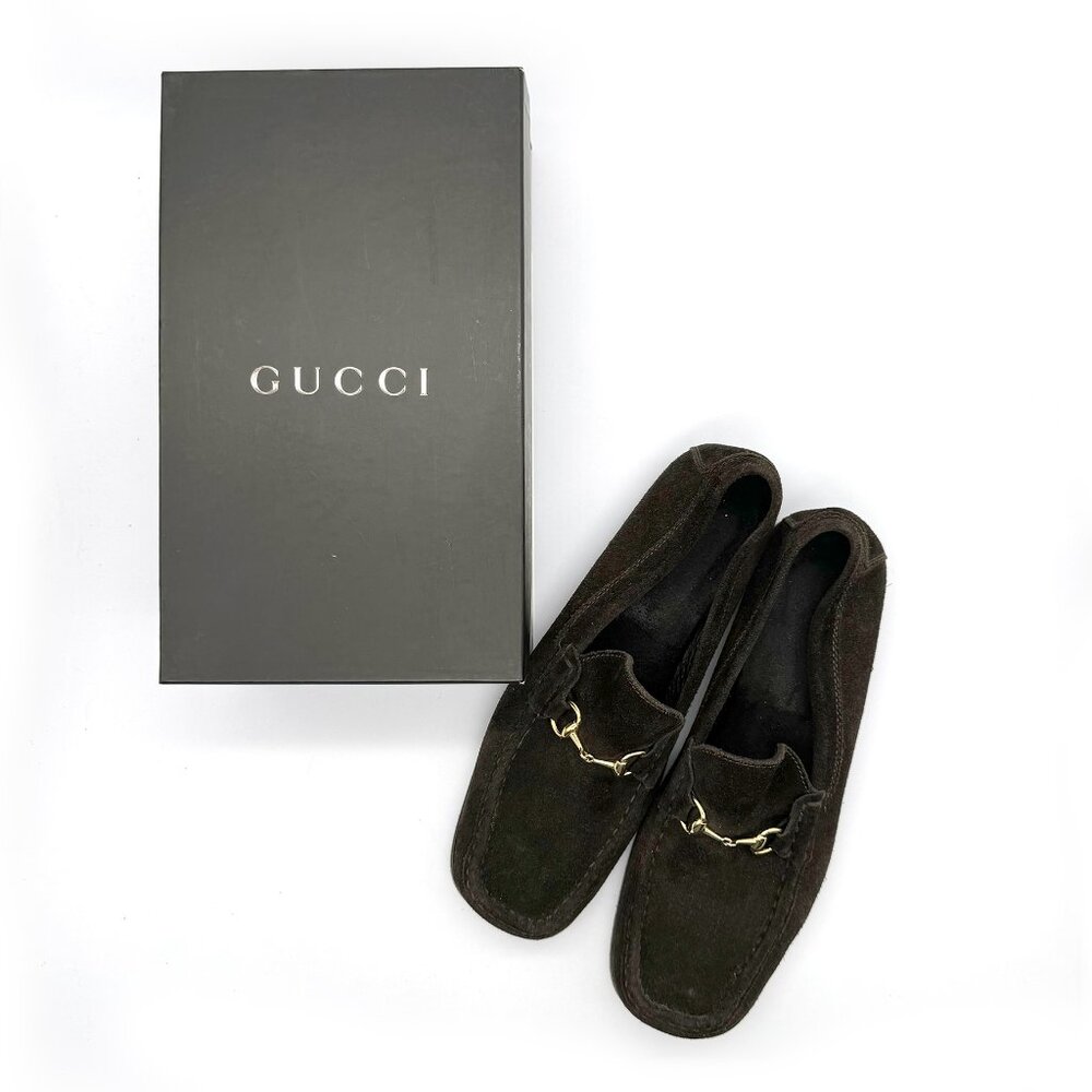 Great Condition Gucci Suede Horsebit Loafers | Size 40.5/ 10.5 | EUC - Picture 2 of 11